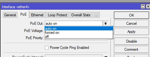 Управление Poe-питанием на Микротик Возможности управления PoE-питанием на оборудовании MikroTik