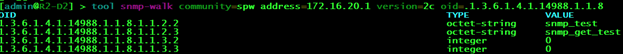 Использование утилиты snmp-walk на R2 Использование утилиты snmp-walk на R2