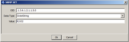 Установка нового идентификатора на R2 через MIB Browser Установка нового идентификатора на R2 через MIB Browser