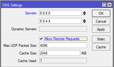Настройка Микротик