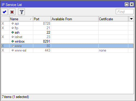 Настройка Микротик