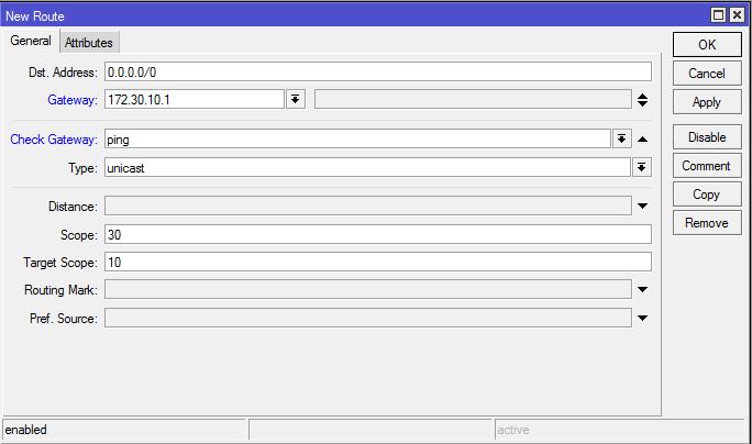 Настройка Микротик