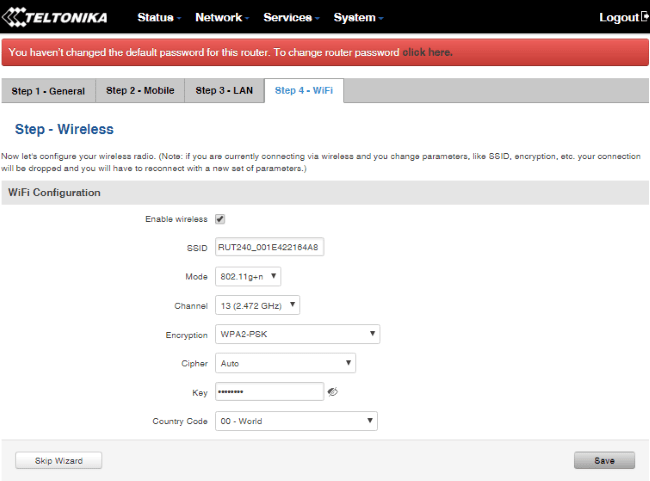 Настроить основные параметры wifi-сети