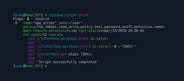 Скрипты RouterOS