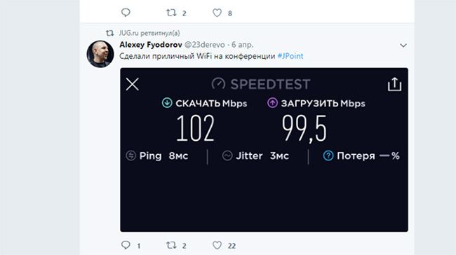 Отзыв о работе wifi-сети
